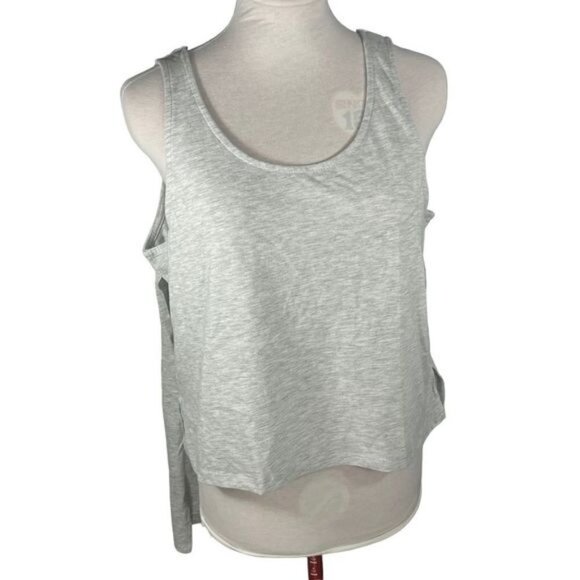 TOPSHOP Gray Knitted Scoop Neck Cropped Tank Top Size XS - Picture 1 of 12